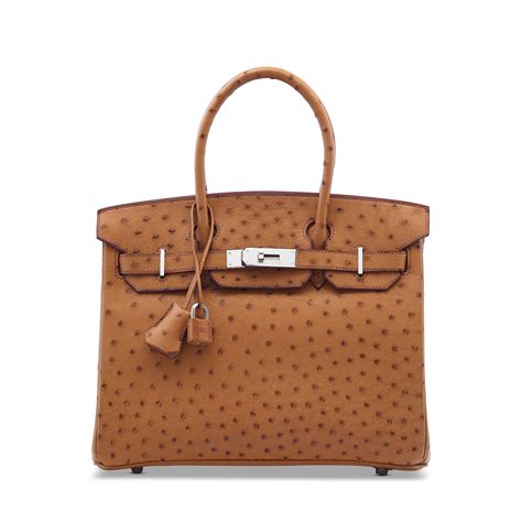 Hermès Cognac Ostrich Birkin 30 